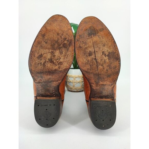 Tony Lama Men's Brown Leather Western Boots Size 9.5D US - Picture 7 of 10